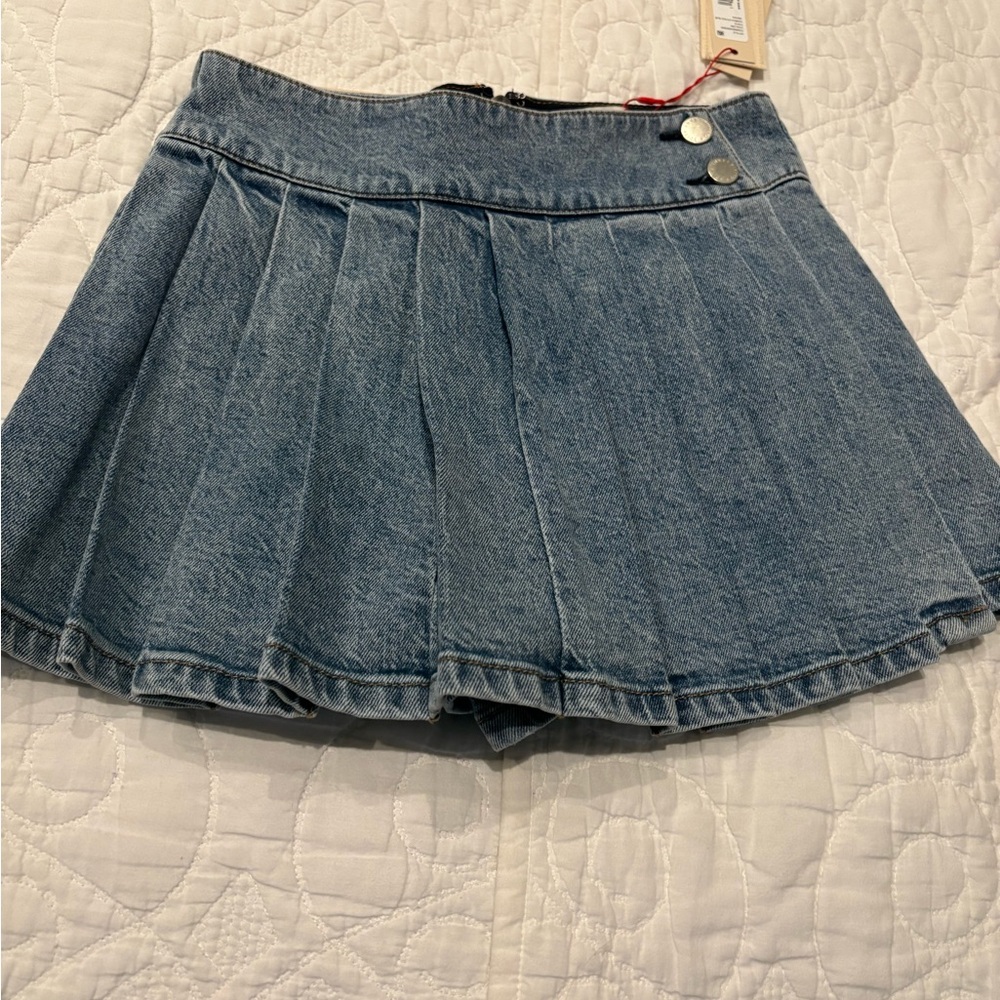 Alice + Olivia Denim Blue Skort